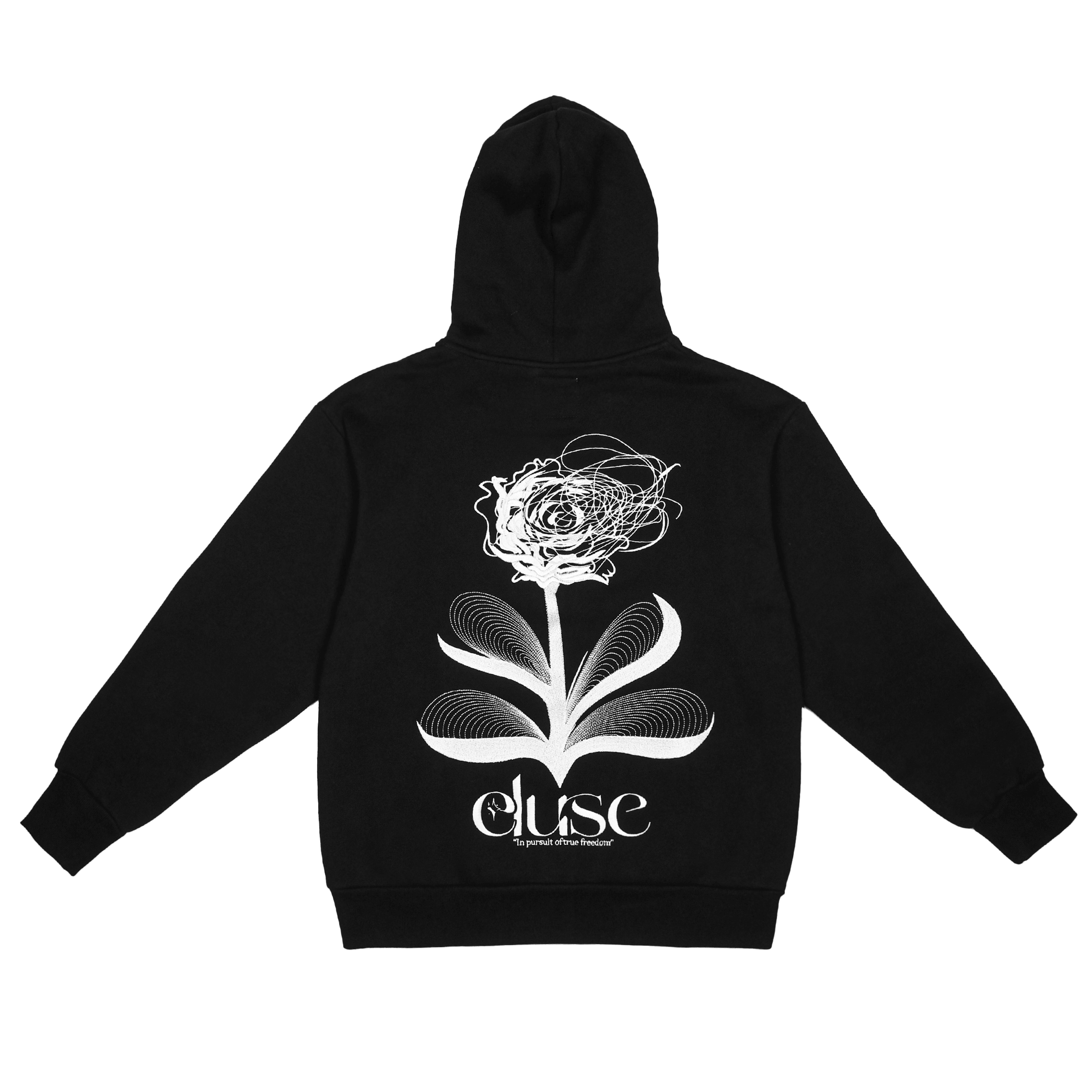 Unravel Heavyweight Black Hoodie